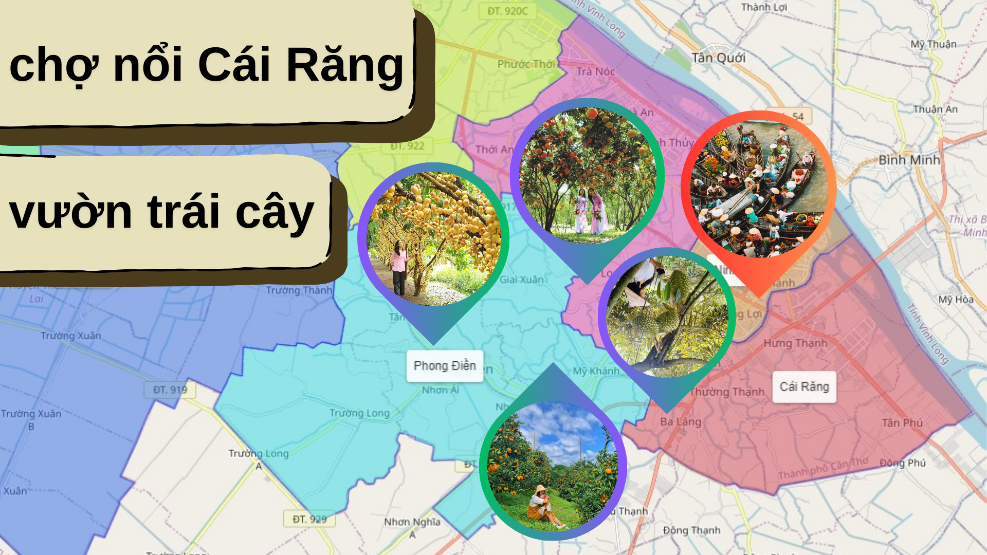 Tour Cần Thơ Miền Tây - chợ nổi Cái Răng, vườn cây ăn trái nổi tiếng 