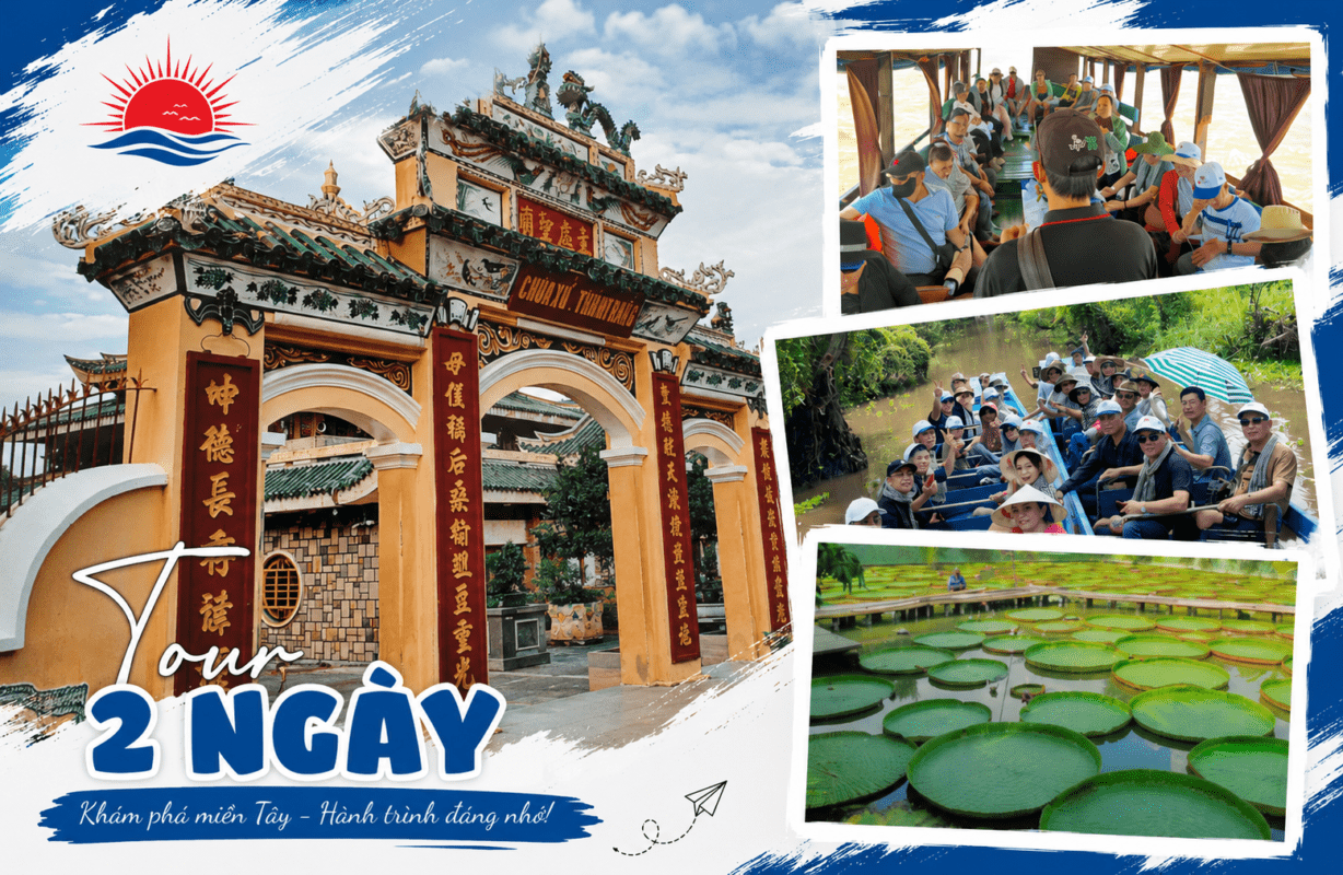 TOUR CHÂU ĐỐC 01: SÀI GÒN – ĐỒNG THÁP – CHÂU ĐỐC – MIẾU BÀ CHÚA XỨ – RỪNG TRÀM TRÀ SƯ – NÚI CẤM  2N1Đ. KHÁCH SẠN 3 SAO