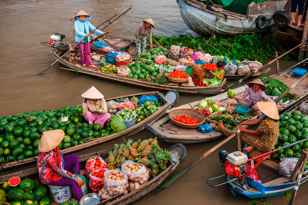 văn hóa ẩm thực chợ nổi - Sự khéo léo của những "cây bẹo" trên sông